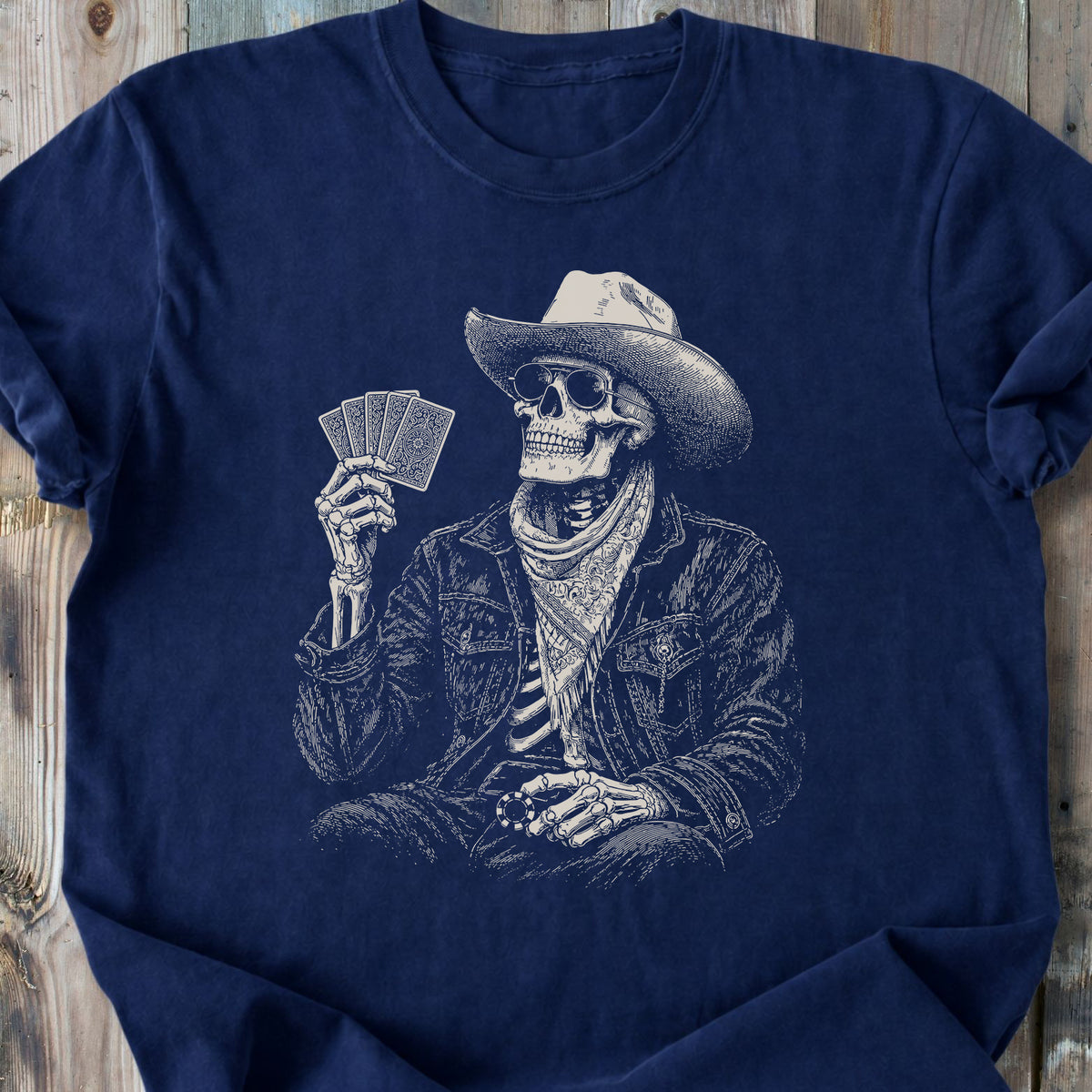 The Gambler Skeleton - Premium Heavyweight Tee