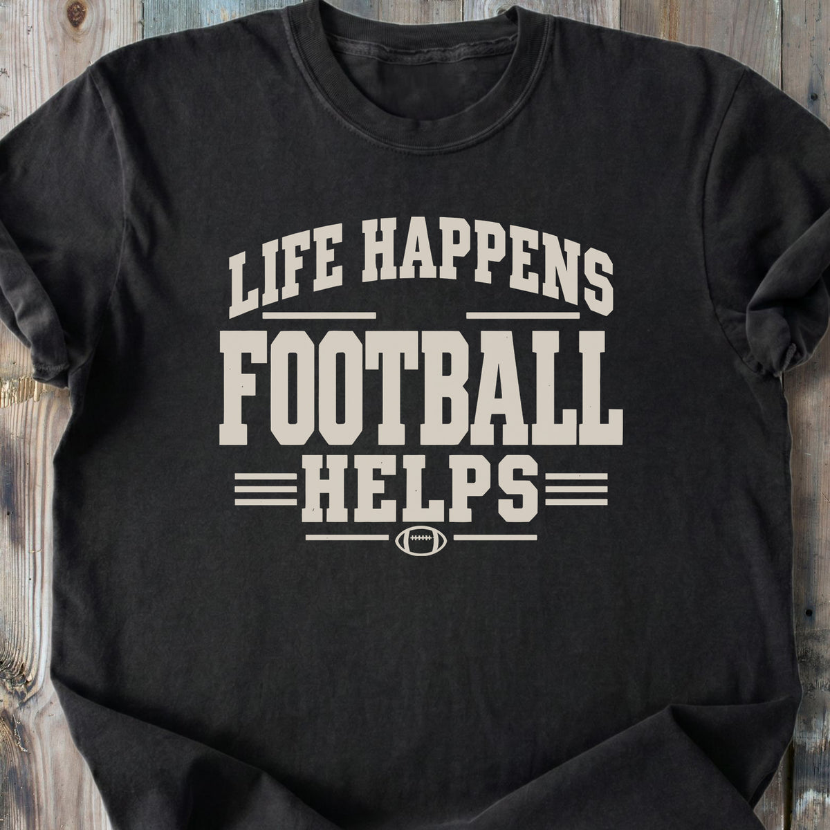 Football Helps - Premium Heavyweight Tee