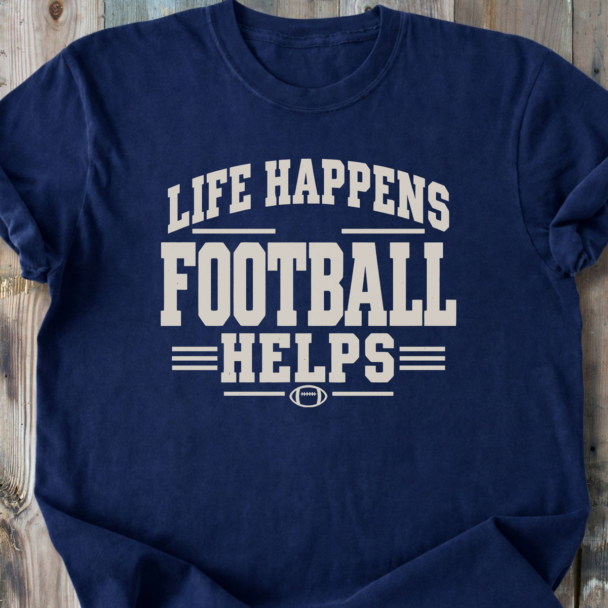 Football Helps - Premium Heavyweight Tee