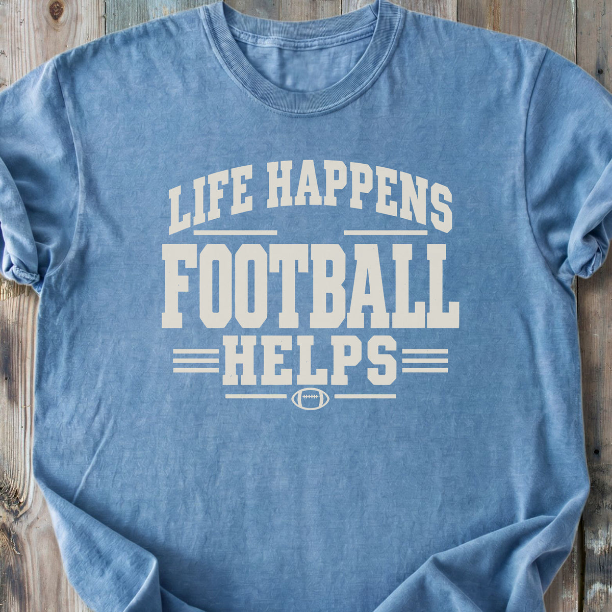Football Helps - Premium Heavyweight Tee