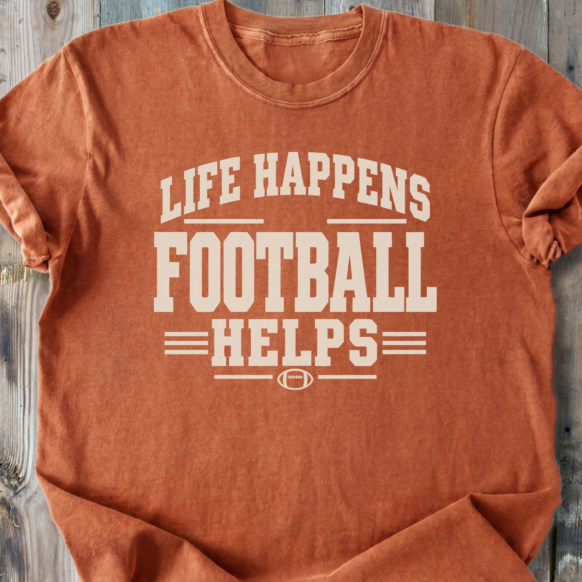 Football Helps - Premium Heavyweight Tee