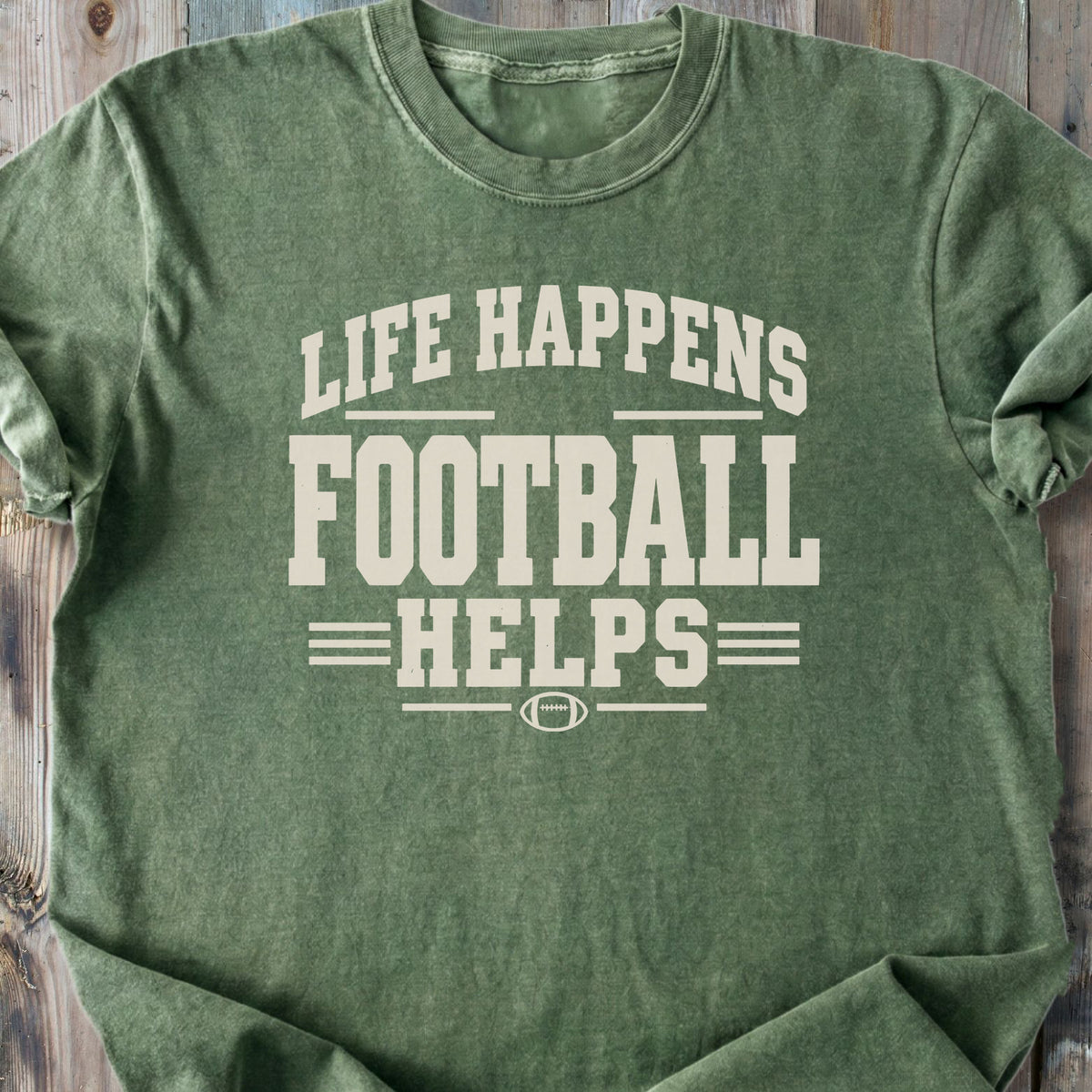 Football Helps - Premium Heavyweight Tee