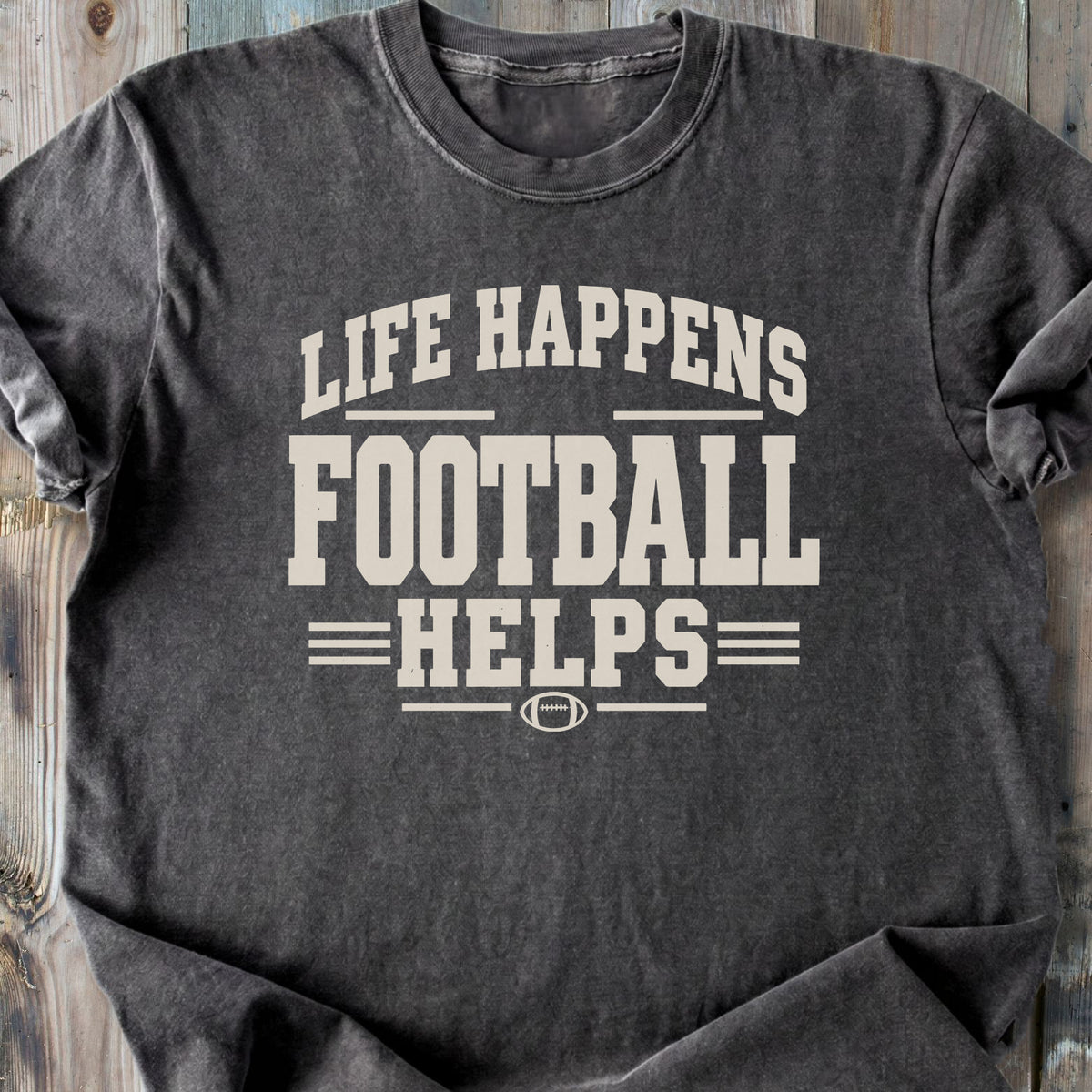 Football Helps - Premium Heavyweight Tee