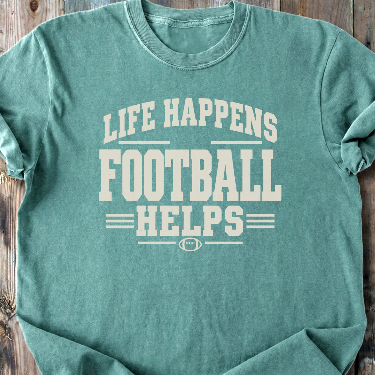 Football Helps - Premium Heavyweight Tee