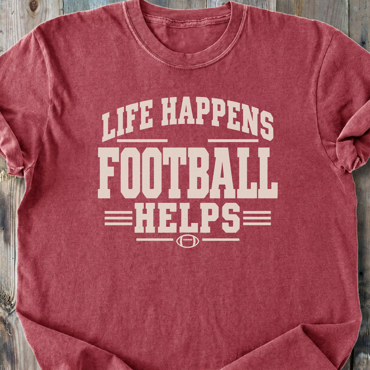 Football Helps - Premium Heavyweight Tee
