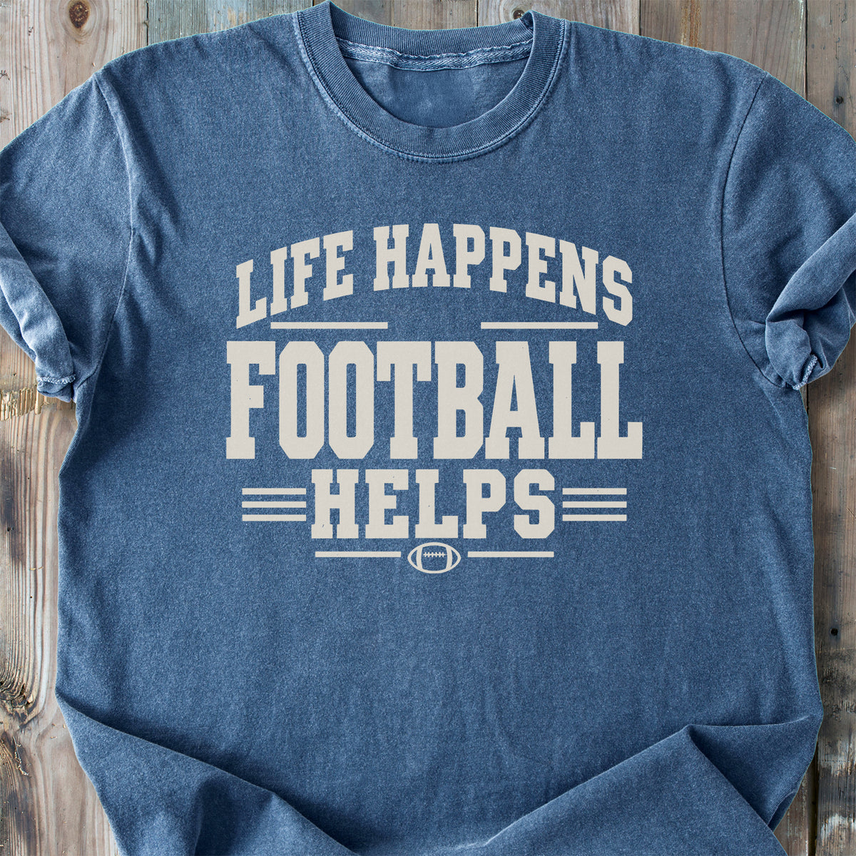 Football Helps - Premium Heavyweight Tee