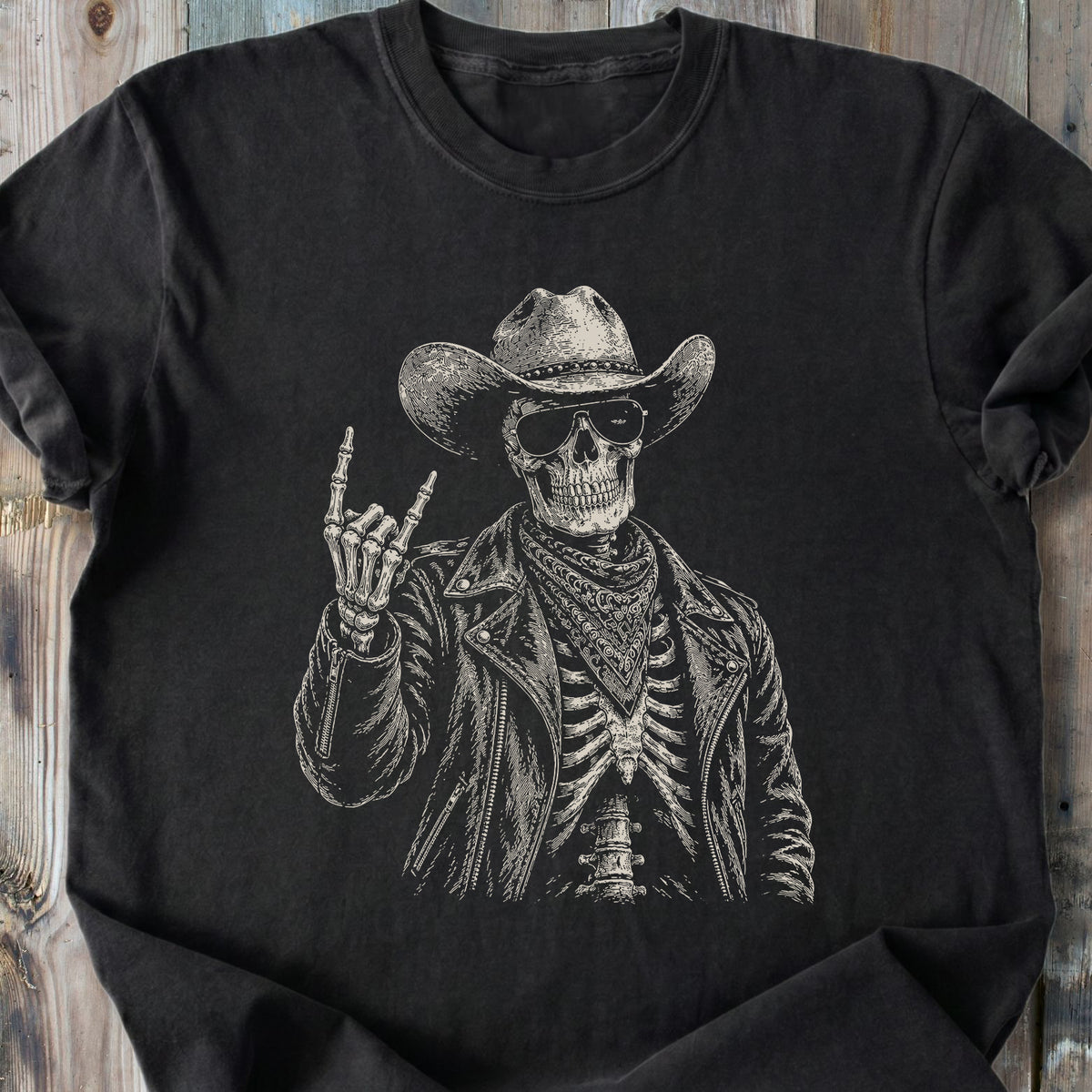 Still Rockin' Skeleton - Premium Heavyweight Tee