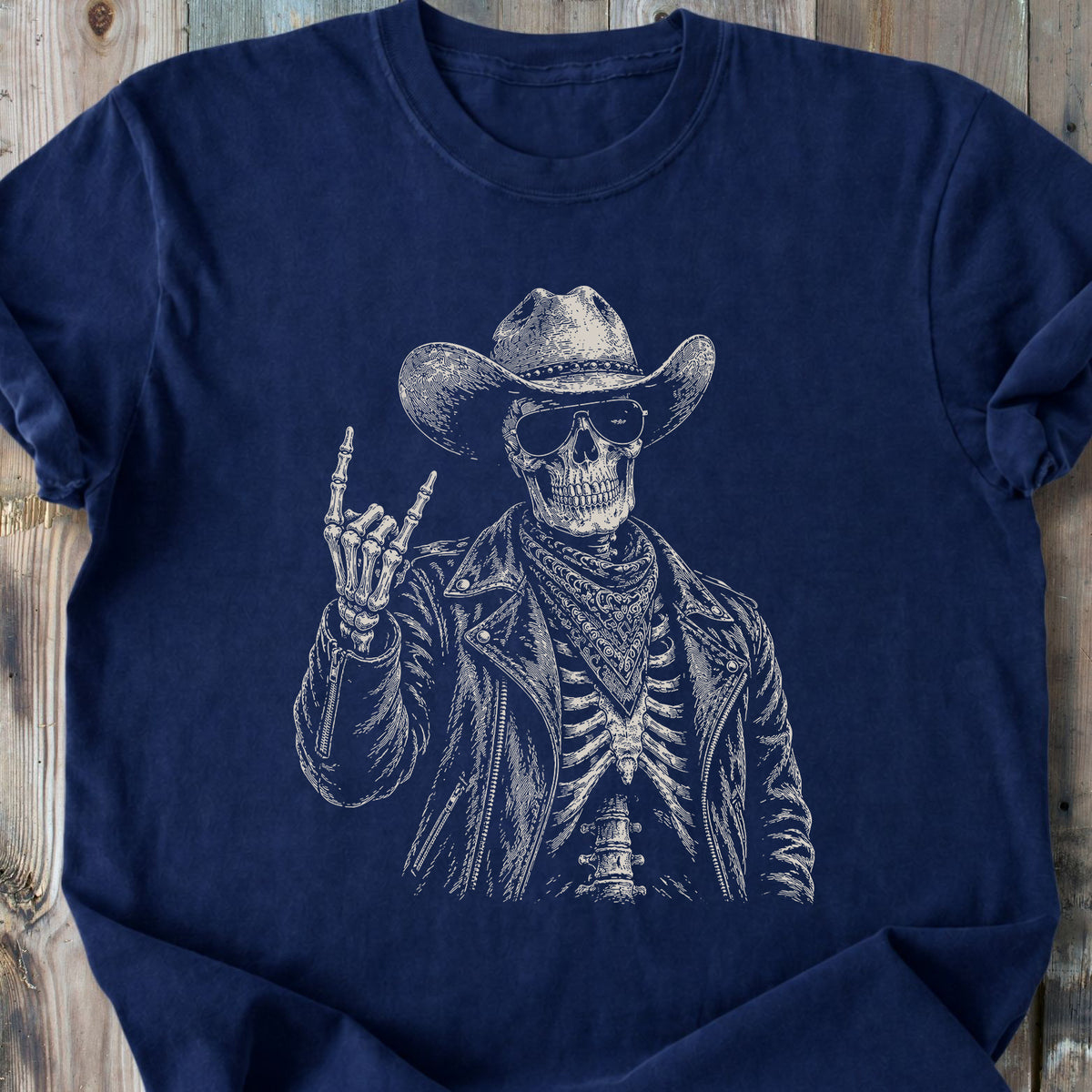 Still Rockin' Skeleton - Premium Heavyweight Tee