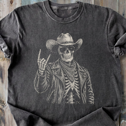 Still Rockin' Skeleton - Premium Heavyweight Tee