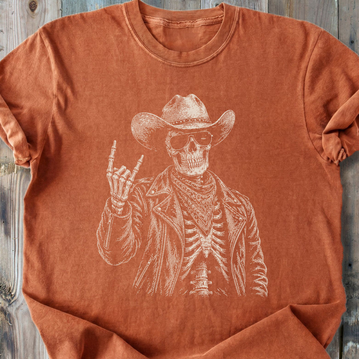 Still Rockin' Skeleton - Premium Heavyweight Tee