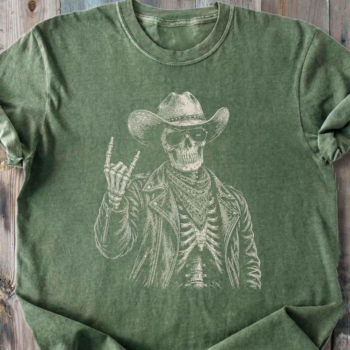 Still Rockin' Skeleton - Premium Heavyweight Tee