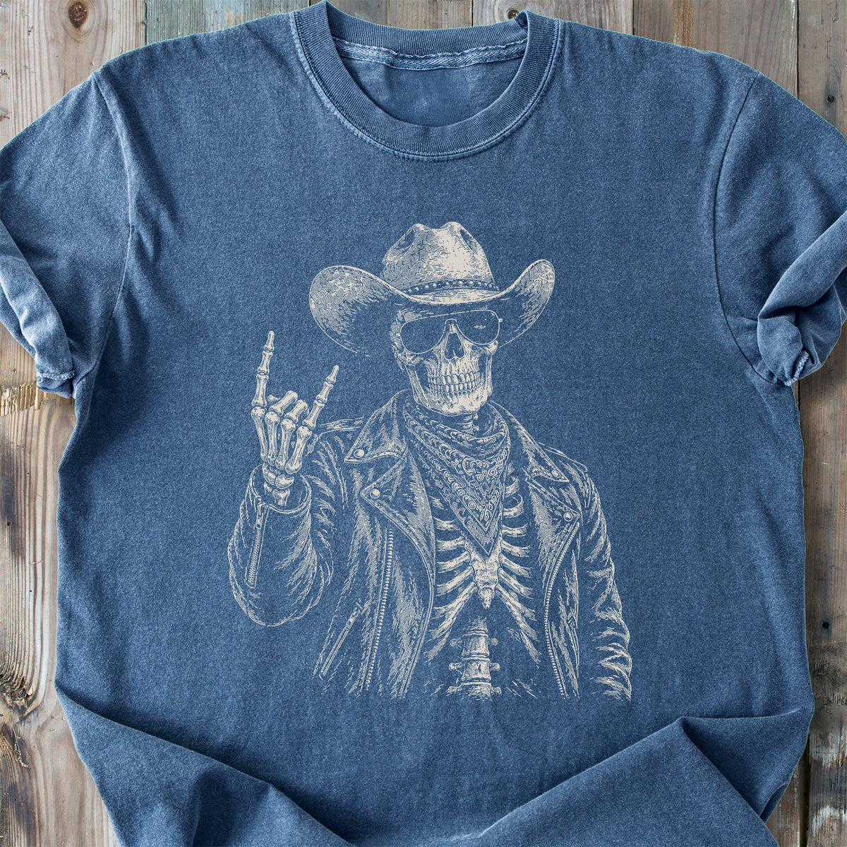 Still Rockin' Skeleton - Premium Heavyweight Tee