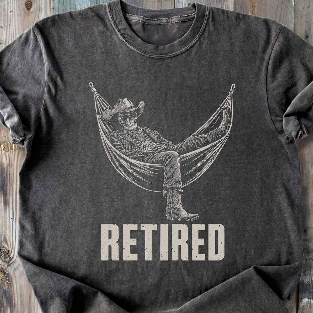 Retired Skeleton - Premium Heavyweight Tee