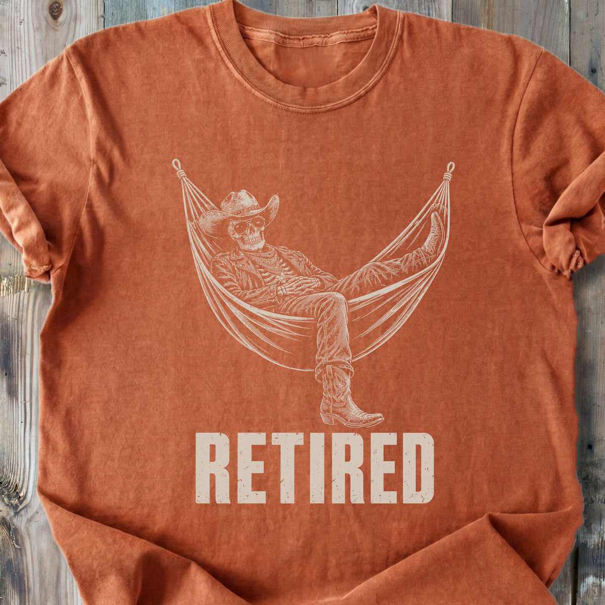 Retired Skeleton - Premium Heavyweight Tee