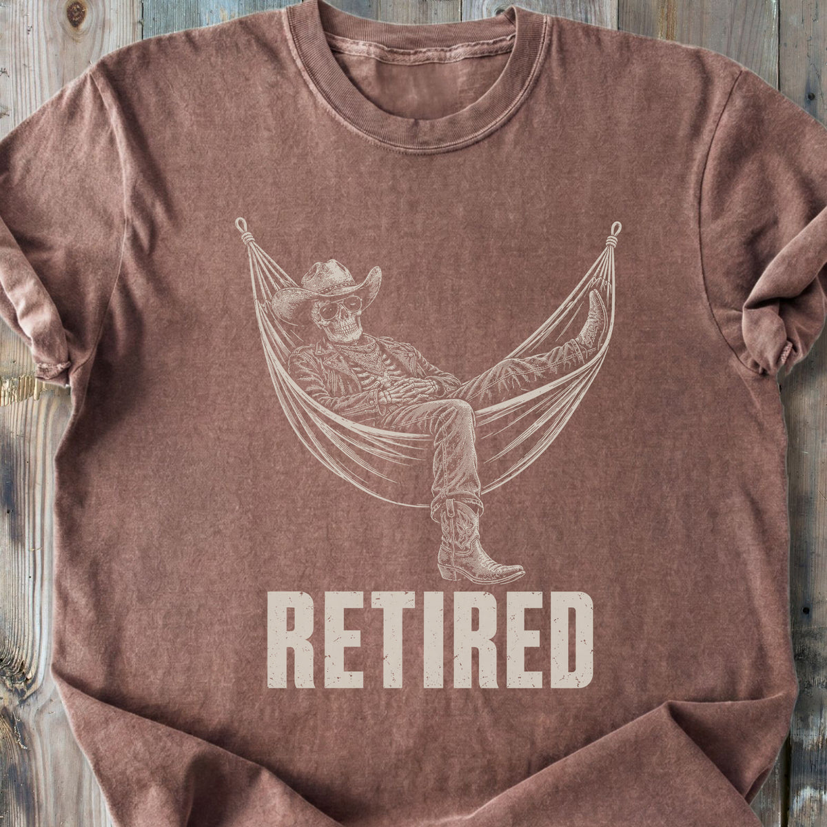 Retired Skeleton - Premium Heavyweight Tee