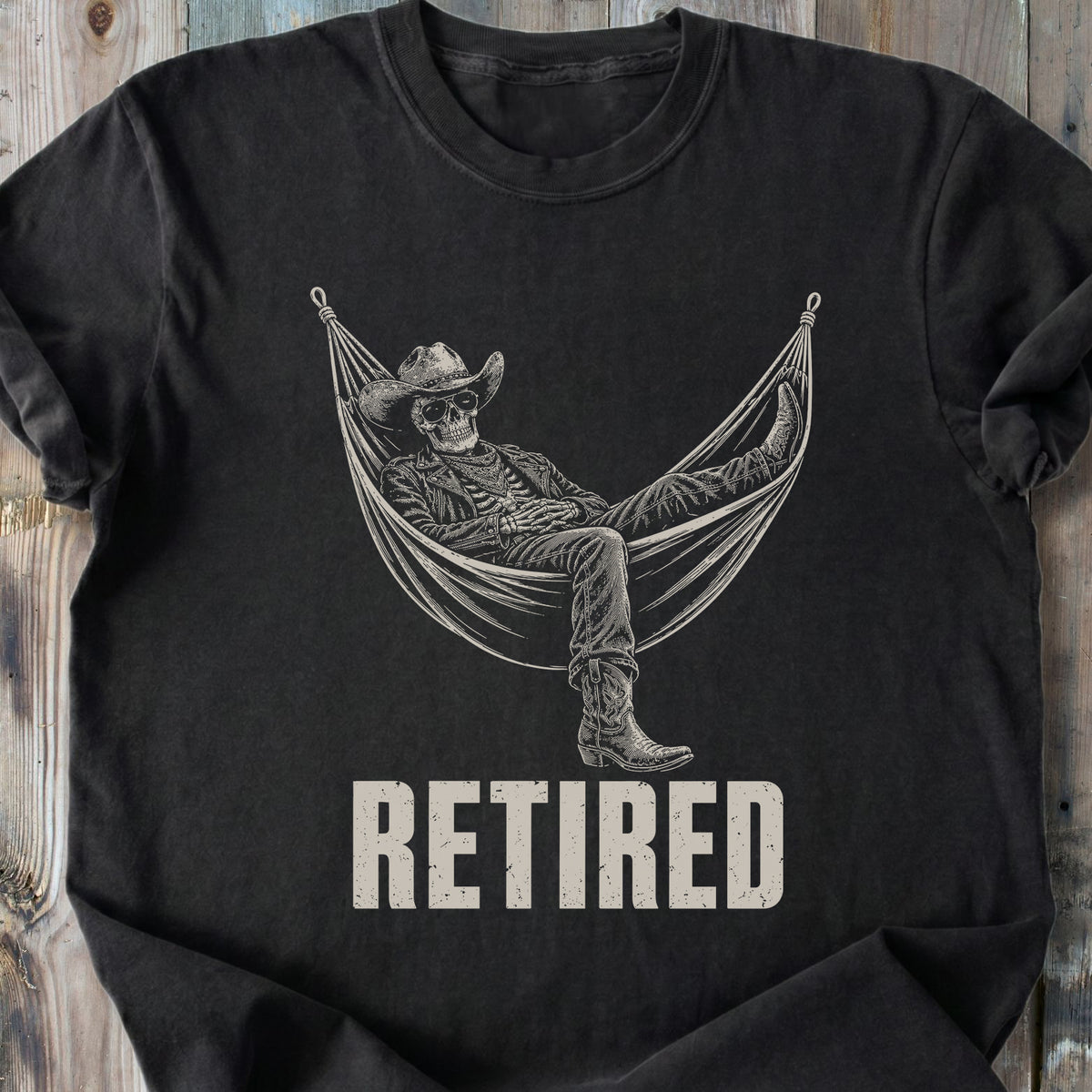 Retired Skeleton - Premium Heavyweight Tee