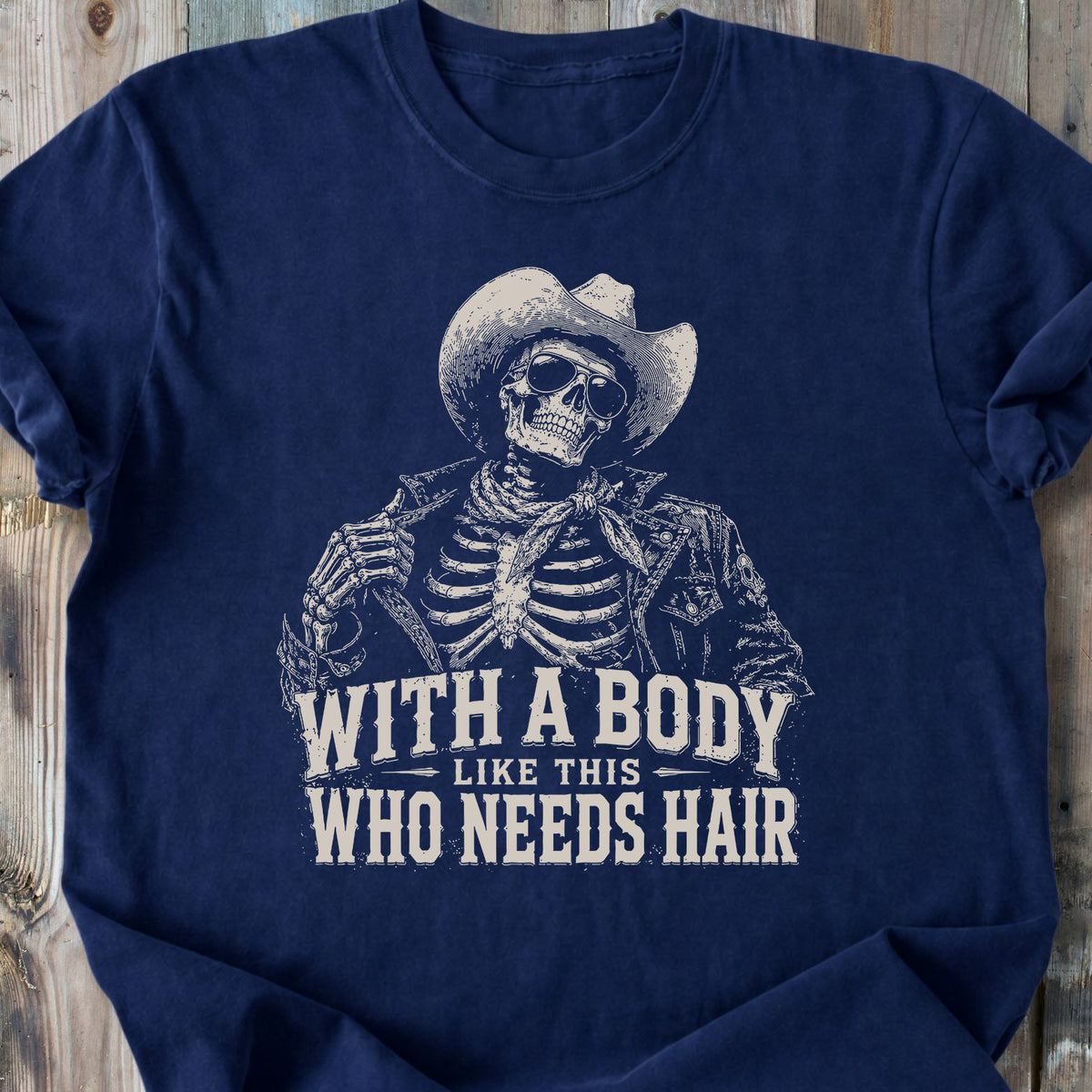 Who Needs Hair Skeleton - Premium Heavyweight Tee