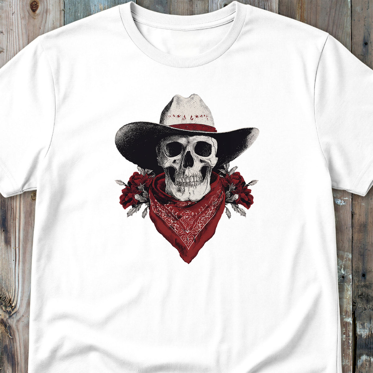 Western Cowboy Skull T-shirt
