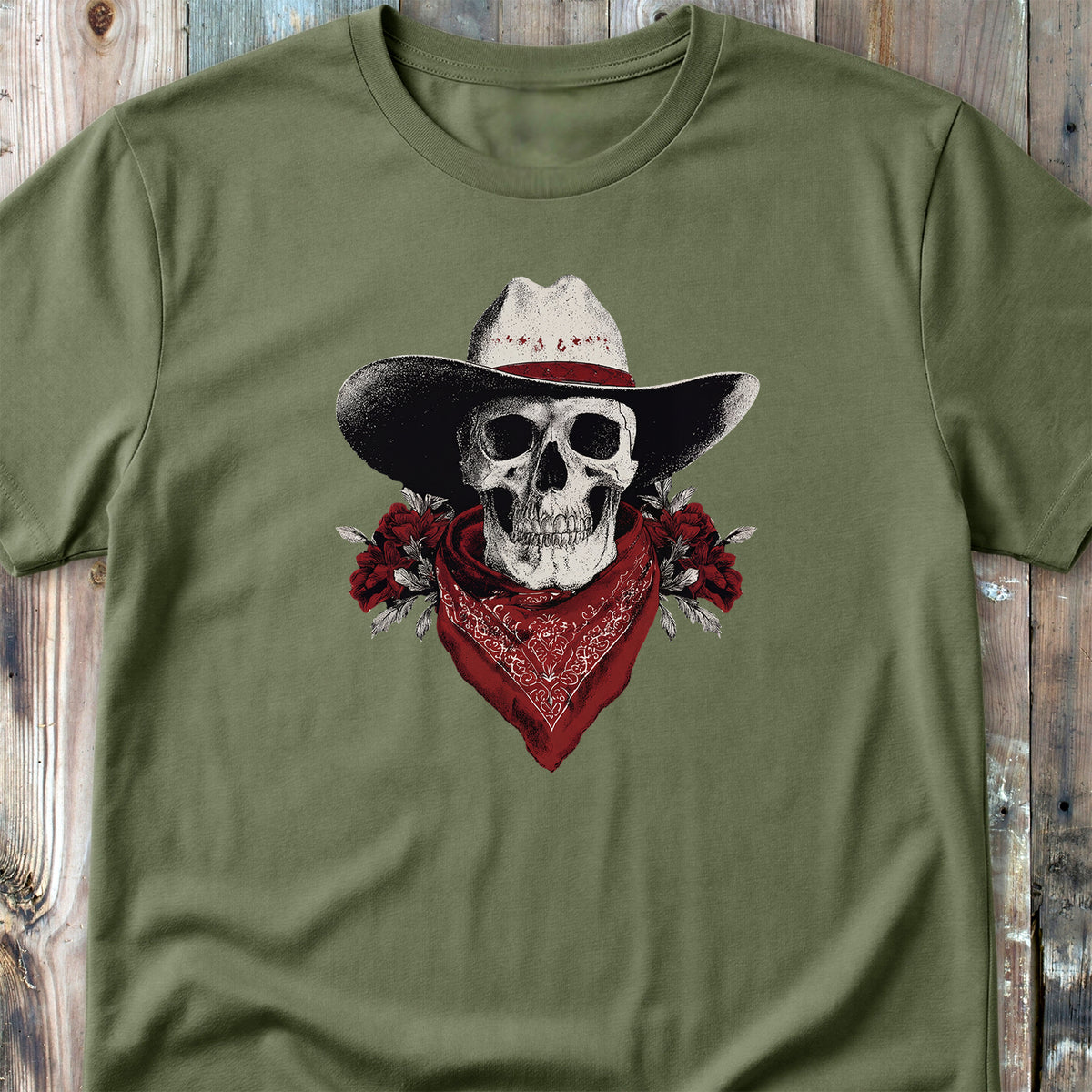 Western Cowboy Skull T-shirt
