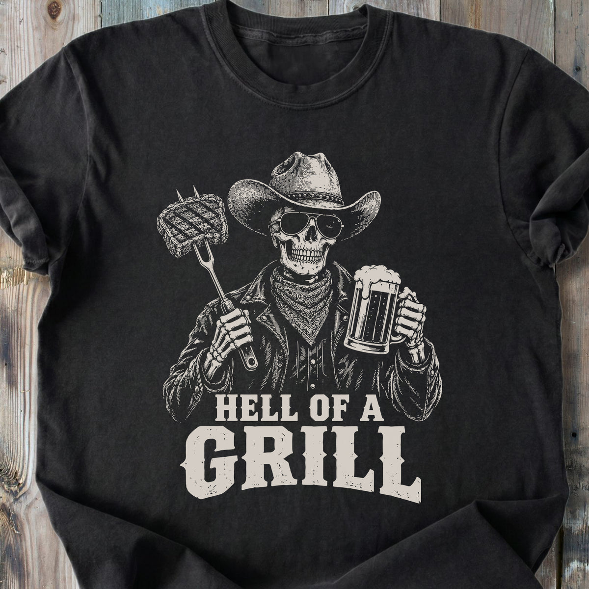 Hell Of A Grill - Premium Heavyweight Tee
