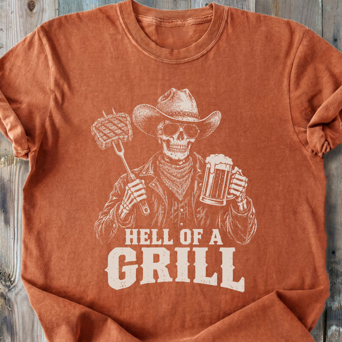 Hell Of A Grill - Premium Heavyweight Tee