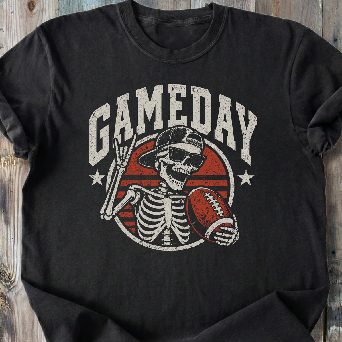 Gameday Football Skeleton - Premium Heavyweight Tee