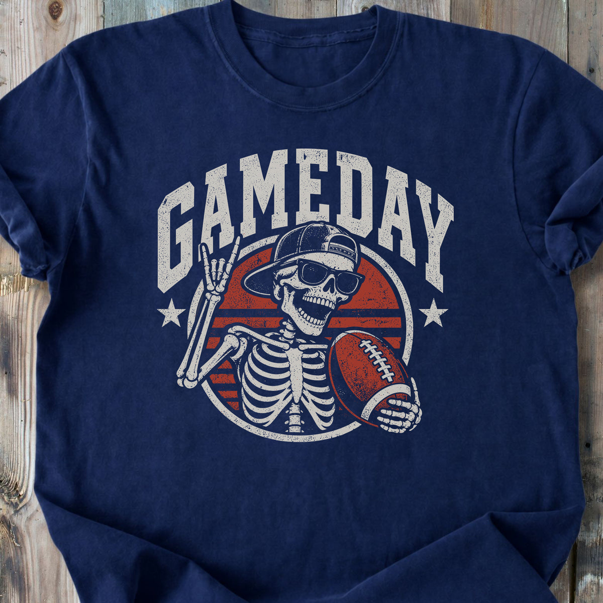 Gameday Football Skeleton - Premium Heavyweight Tee