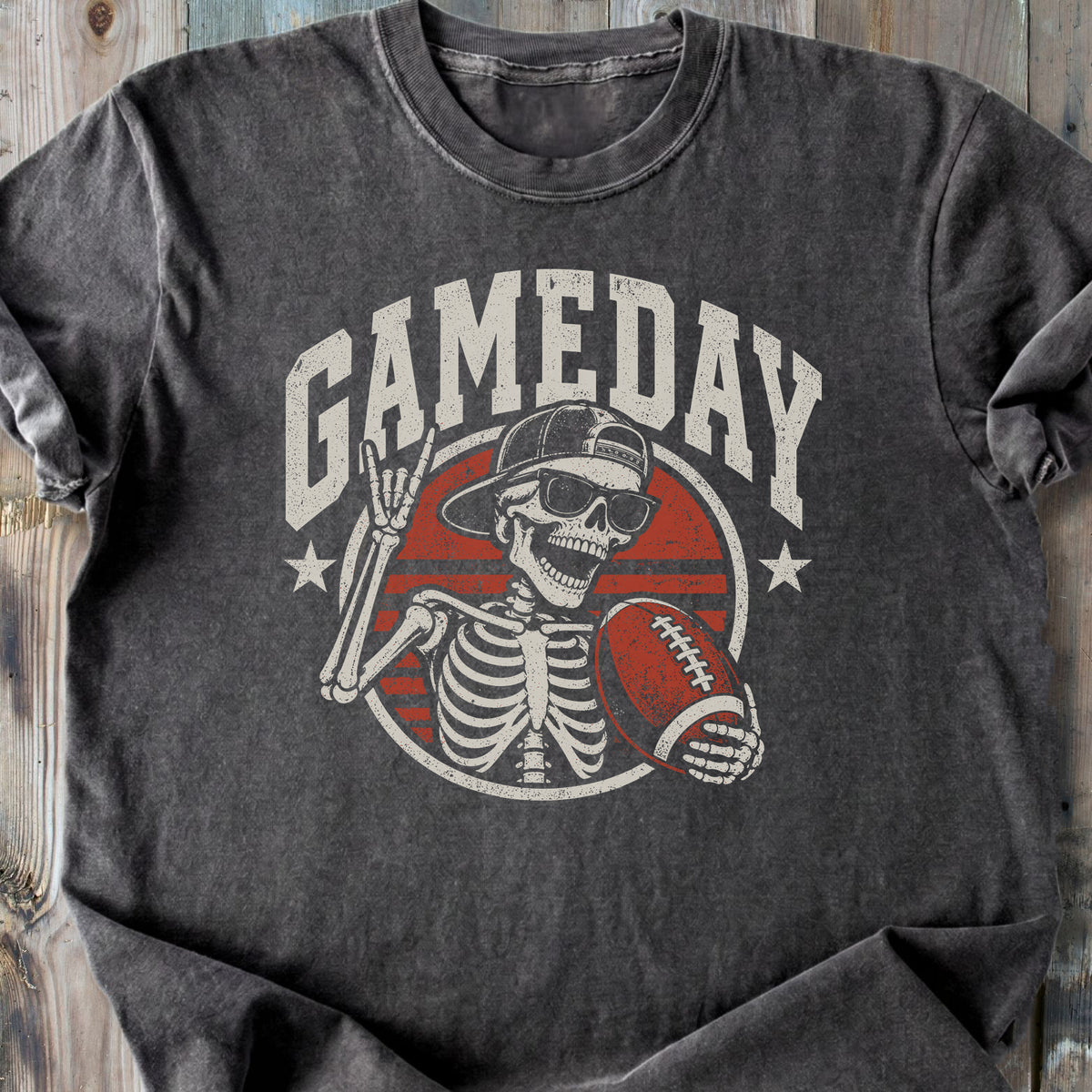 Gameday Football Skeleton - Premium Heavyweight Tee