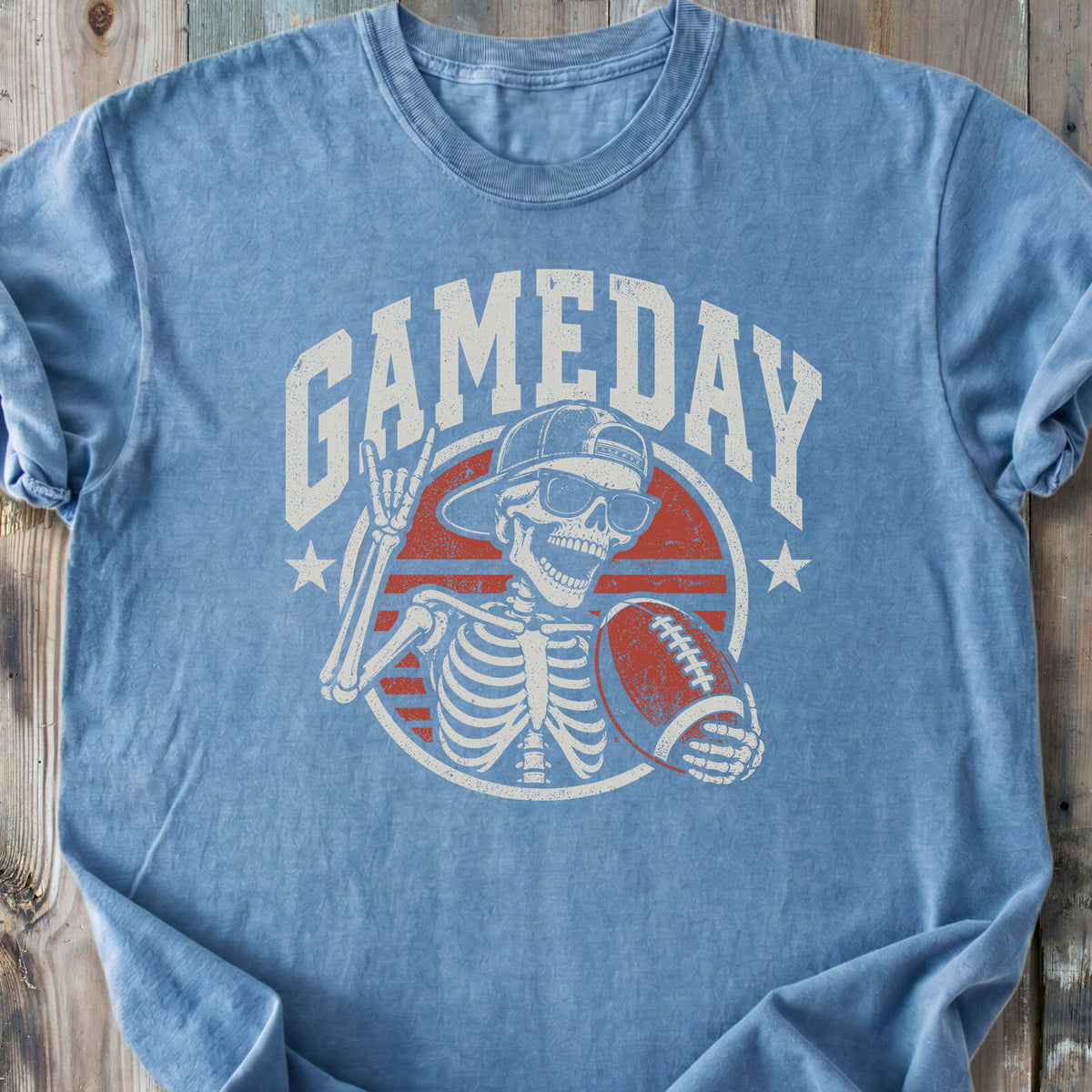 Gameday Football Skeleton - Premium Heavyweight Tee