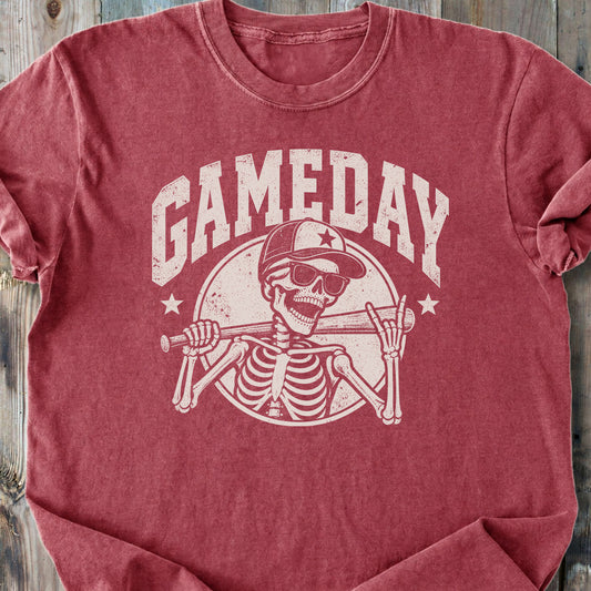 Gameday Baseball Skeleton - Premium Heavyweight Tee