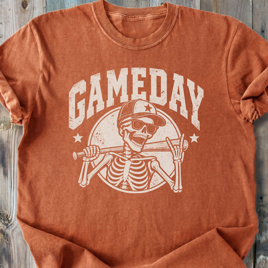 Gameday Baseball Skeleton - Premium Heavyweight Tee