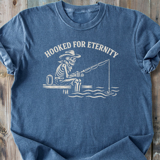 Hooked For Eternity Skeleton - Premium Heavyweight Tee