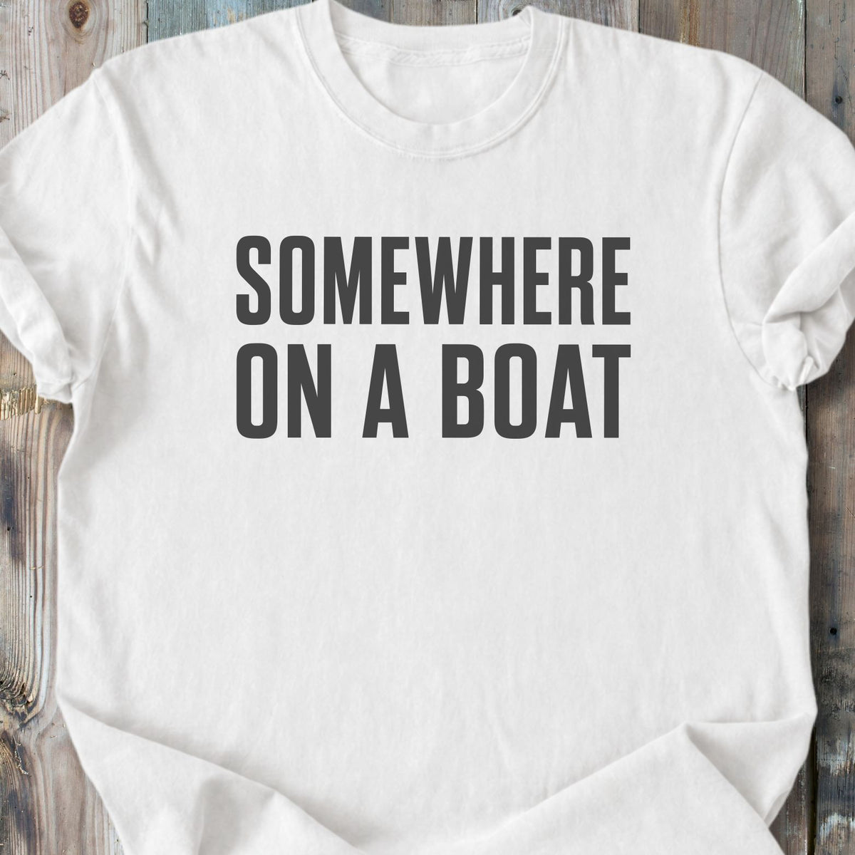 Somewhere On A Boat - Premium Heavyweight Tee