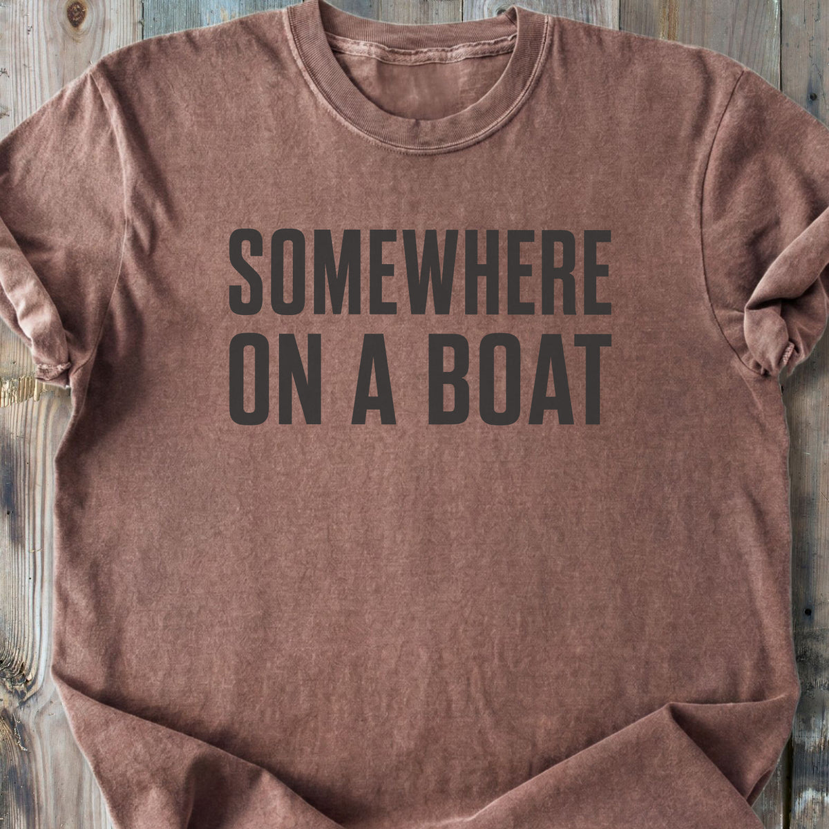 Somewhere On A Boat - Premium Heavyweight Tee