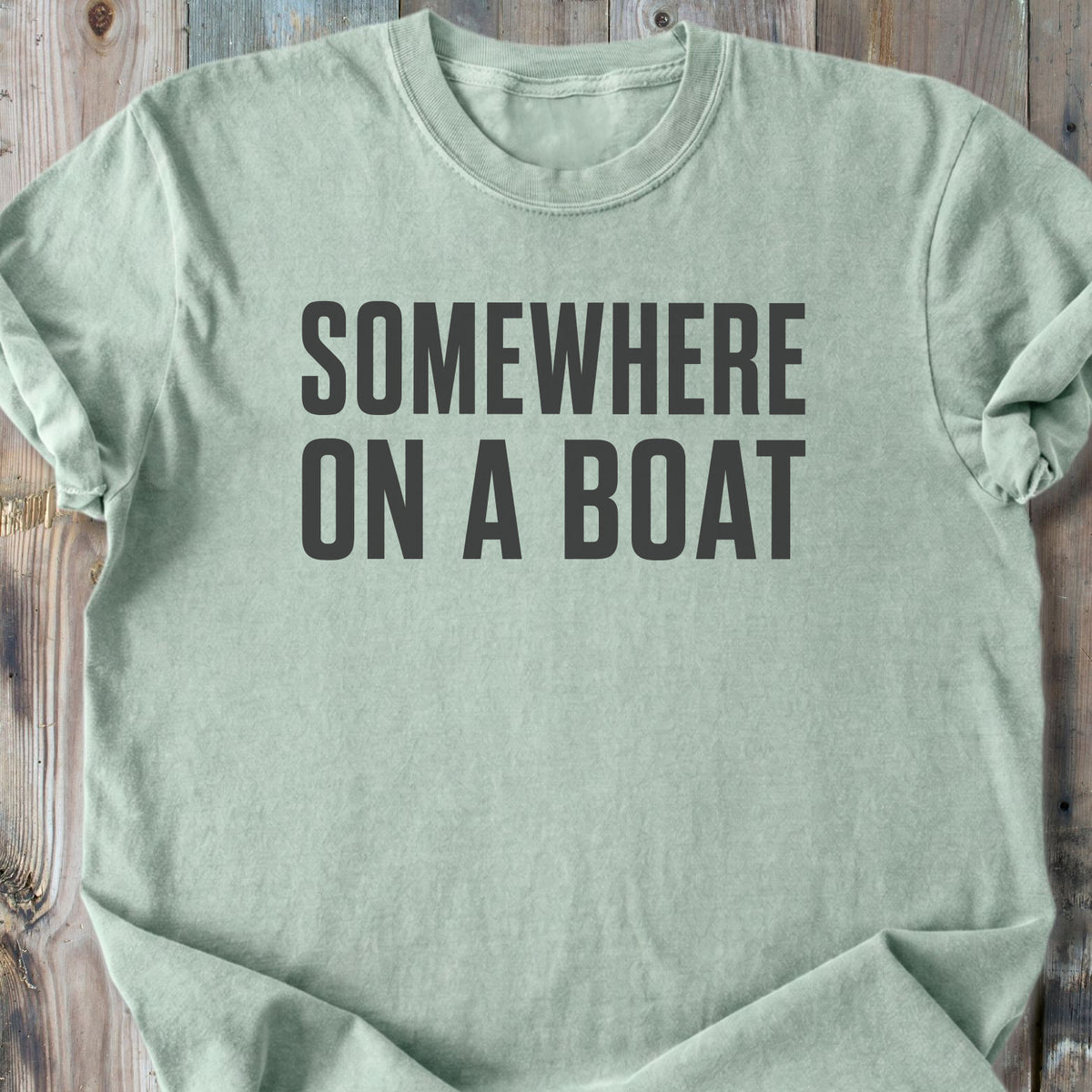 Somewhere On A Boat - Premium Heavyweight Tee