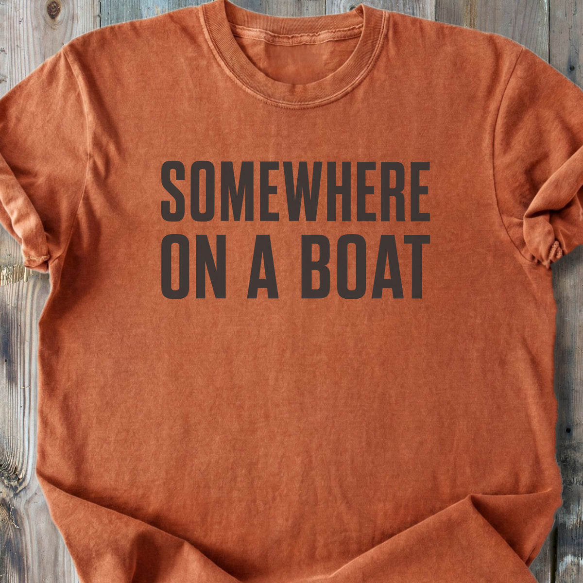 Somewhere On A Boat - Premium Heavyweight Tee