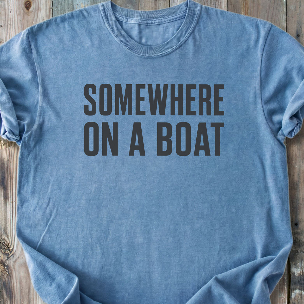 Somewhere On A Boat - Premium Heavyweight Tee