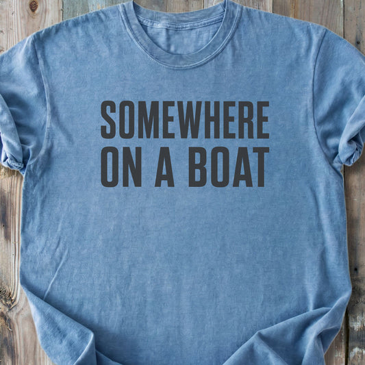 Somewhere On A Boat - Premium Heavyweight Tee