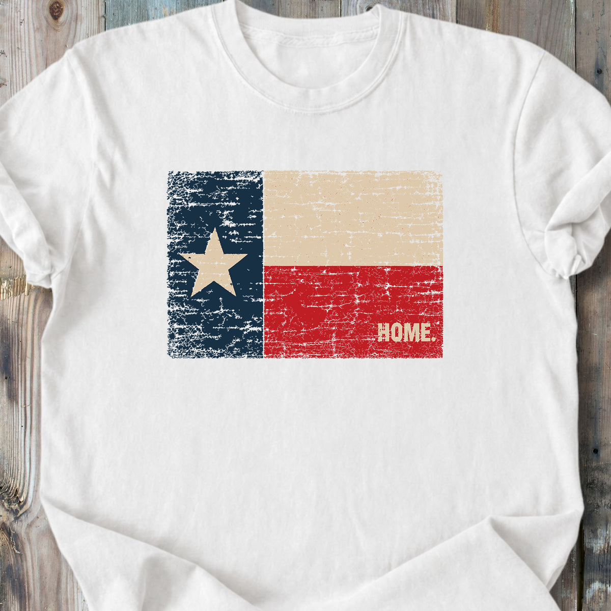 Texas Flag Home - Premium Heavyweight Tee