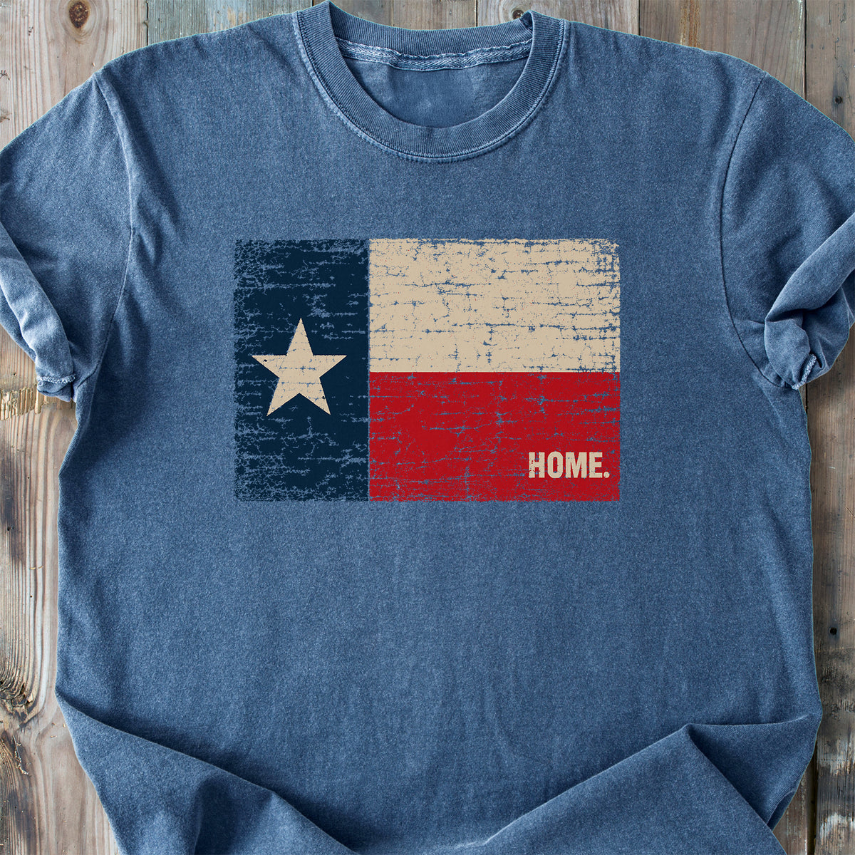 Texas Flag Home - Premium Heavyweight Tee