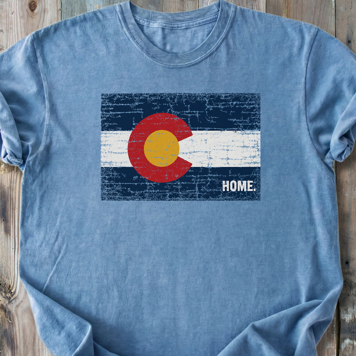 Colorado Flag Home - Premium Heavyweight Tee