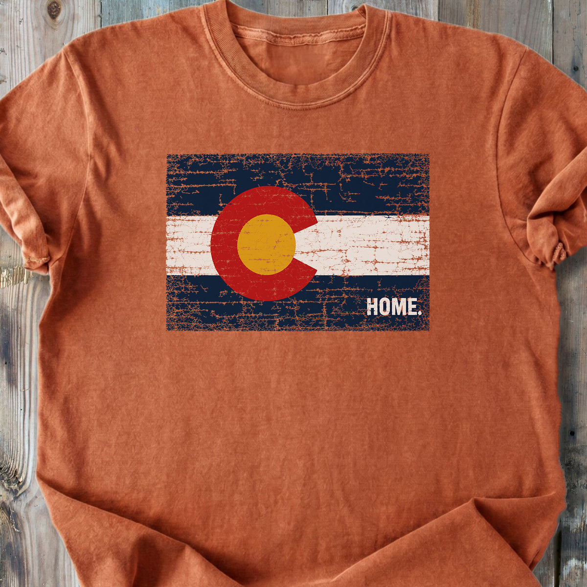 Colorado Flag Home - Premium Heavyweight Tee
