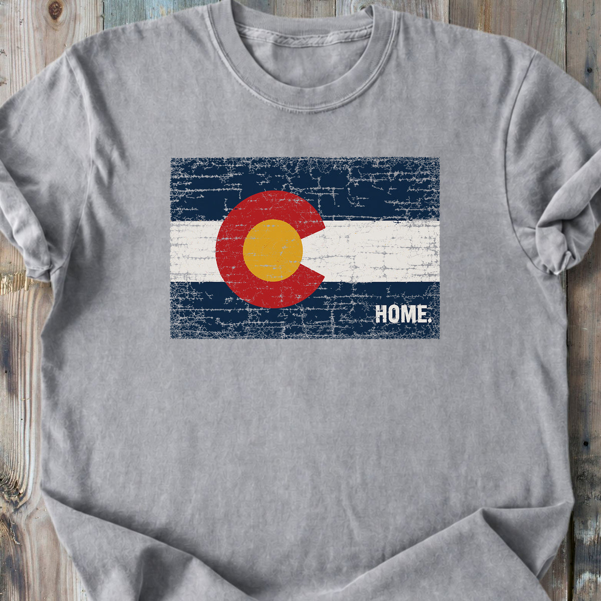Colorado Flag Home - Premium Heavyweight Tee