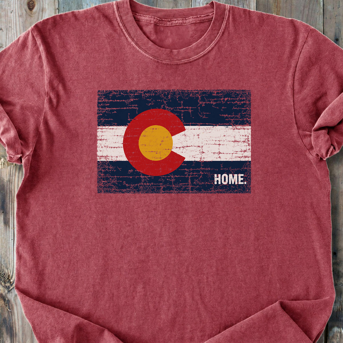 Colorado Flag Home - Premium Heavyweight Tee