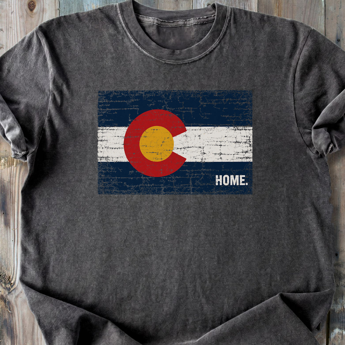 Colorado Flag Home - Premium Heavyweight Tee