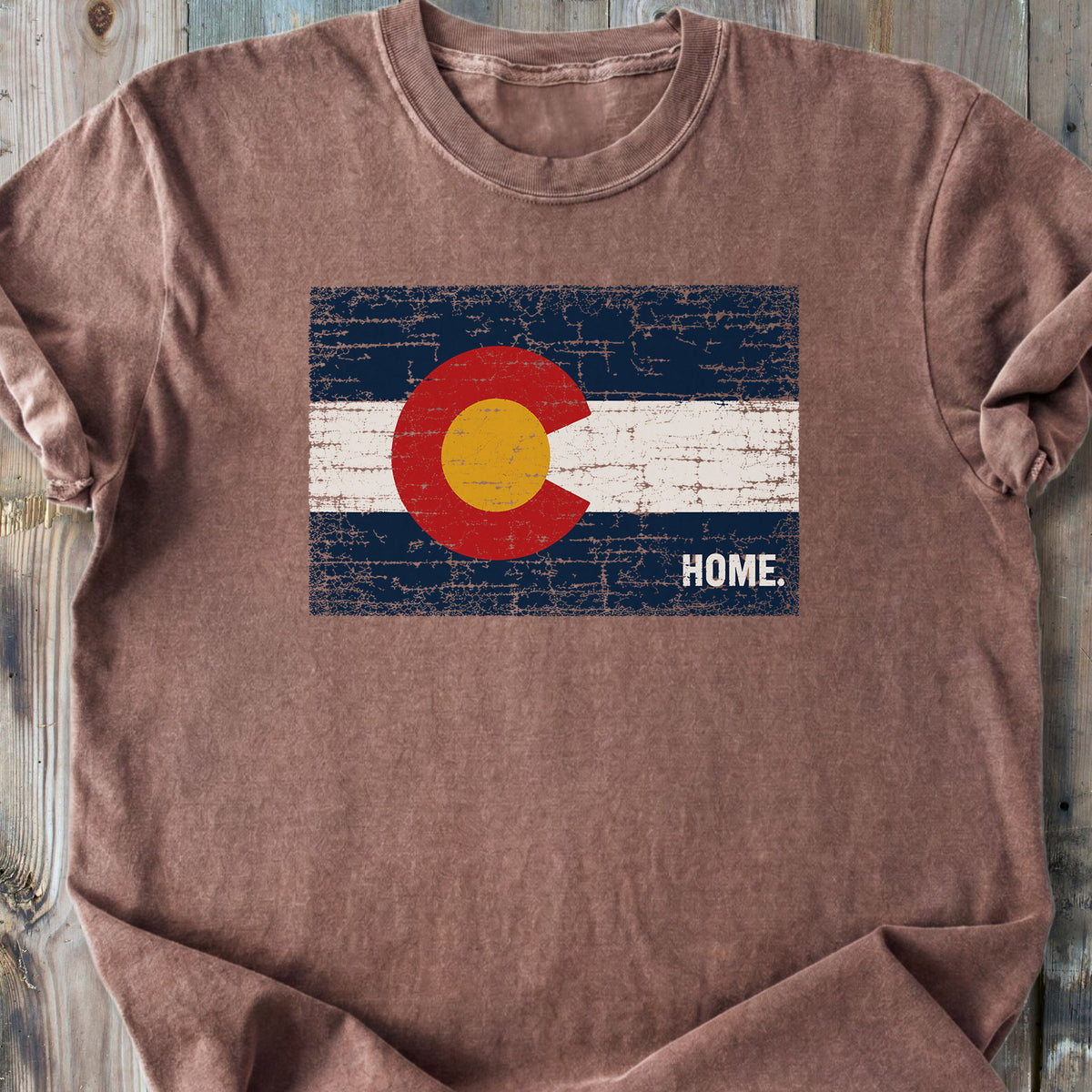 Colorado Flag Home - Premium Heavyweight Tee
