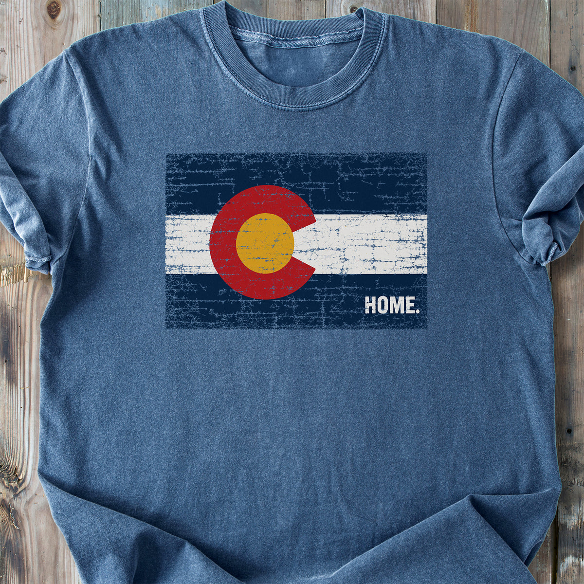 Colorado Flag Home - Premium Heavyweight Tee