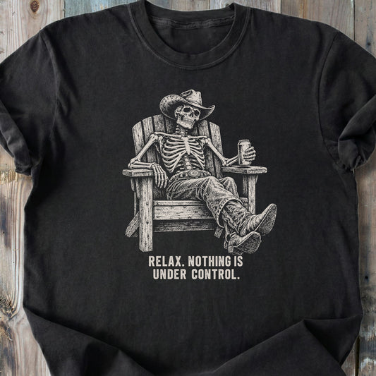 Relax Skeleton - Premium Heavyweight Tee