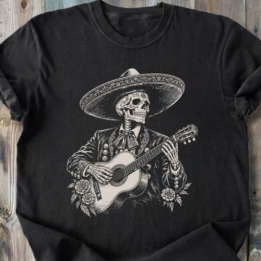 El Mariachi Skeleton - Premium Heavyweight Tee