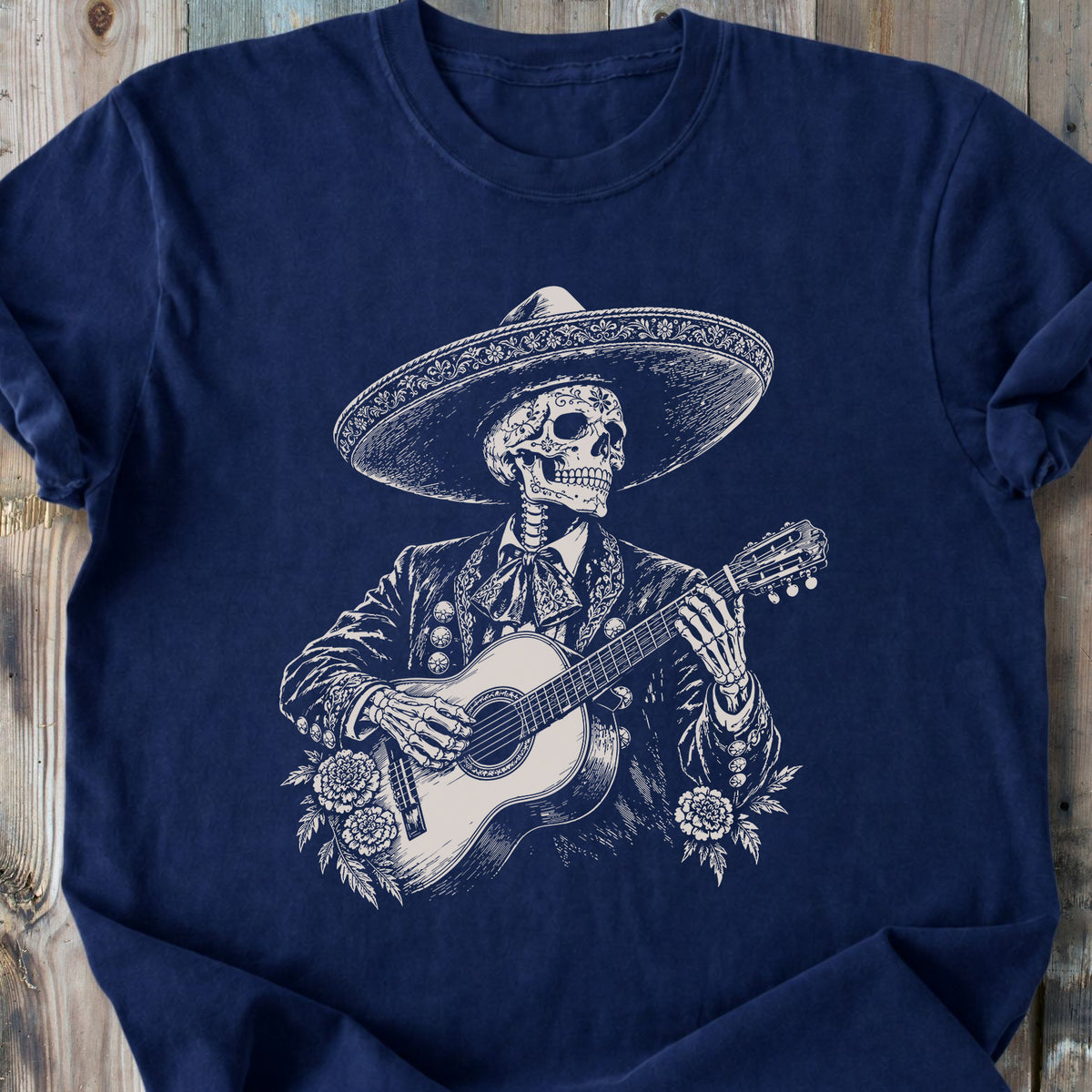 El Mariachi Skeleton - Premium Heavyweight Tee